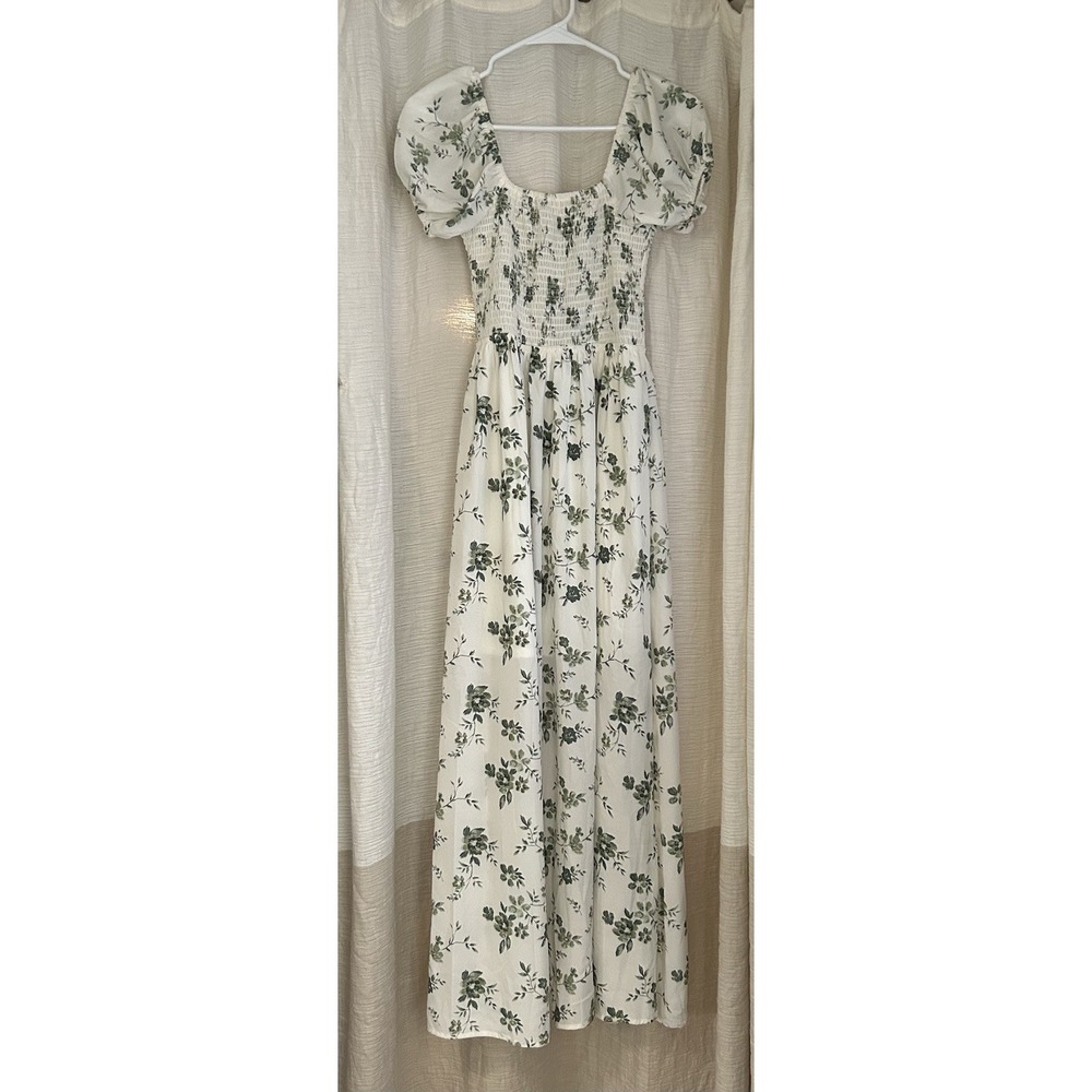 NWOT Pie In The Sky, Smocked , Lace Up Cottage, Milk Made Dress.